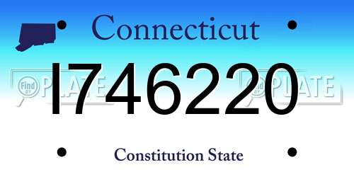 I746220 Connecticut License Plate