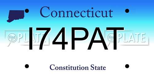 I74PAT Connecticut License Plate