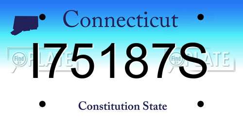 I75187S Connecticut License Plate