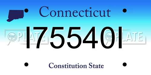 I75540I Connecticut License Plate