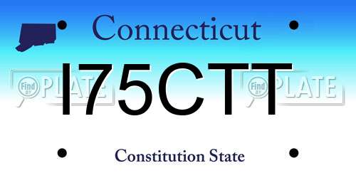 I75CTT Connecticut License Plate