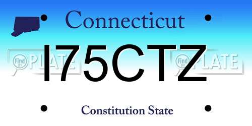 I75CTZ Connecticut License Plate