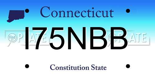 I75NBB Connecticut License Plate