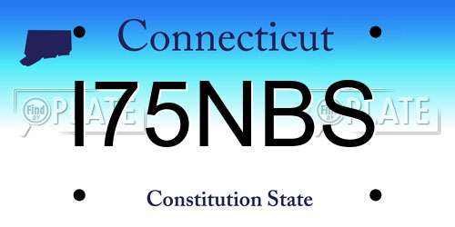 I75NBS Connecticut License Plate