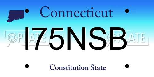 I75NSB Connecticut License Plate