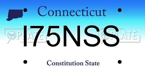 I75NSS Connecticut License Plate