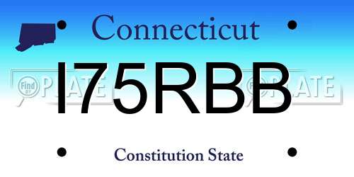 I75RBB Connecticut License Plate