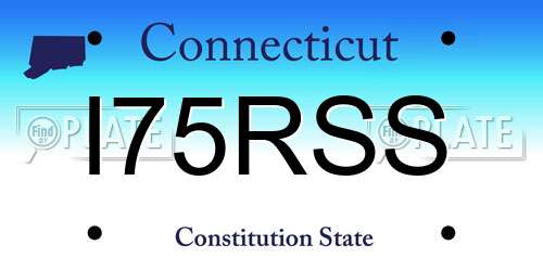 I75RSS Connecticut License Plate