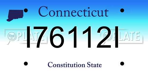 I76112I Connecticut License Plate
