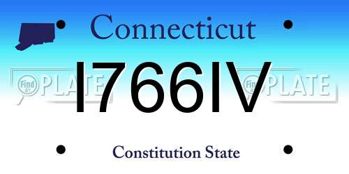 I766IV Connecticut License Plate
