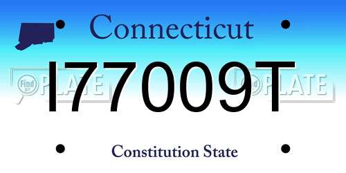 I77009T Connecticut License Plate