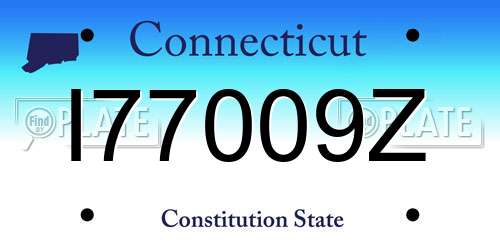 I77009Z Connecticut License Plate