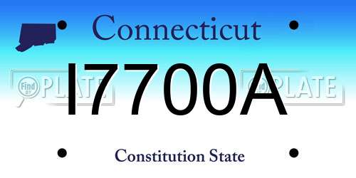 I7700A Connecticut License Plate
