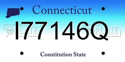 I77146Q Connecticut License Plate