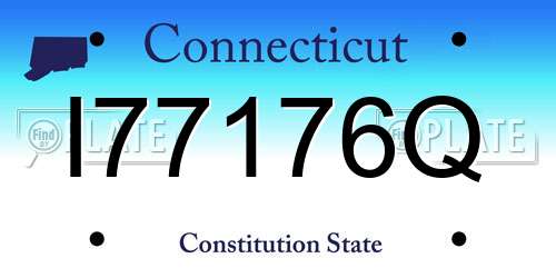 I77176Q Connecticut License Plate