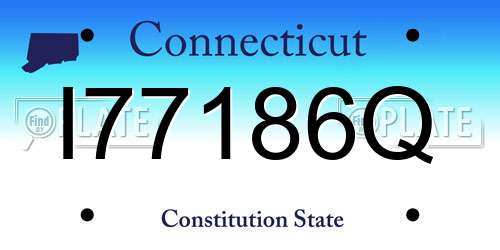 I77186Q Connecticut License Plate