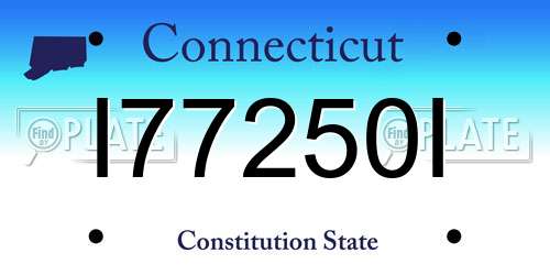 I77250I Connecticut License Plate