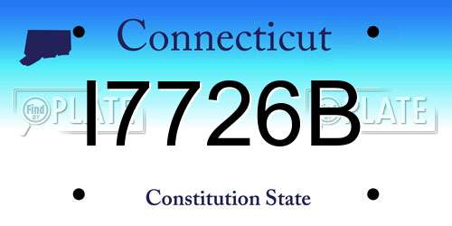 I7726B Connecticut License Plate