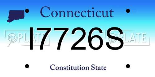 I7726S Connecticut License Plate