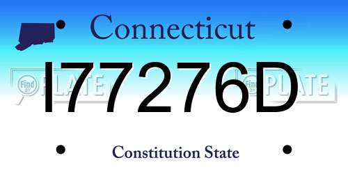 I77276D Connecticut License Plate