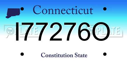 I77276O Connecticut License Plate