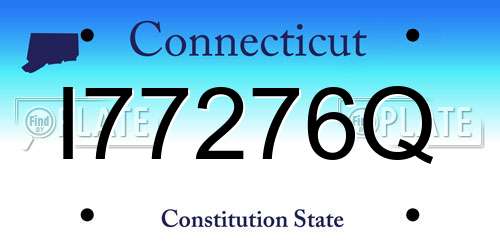I77276Q Connecticut License Plate
