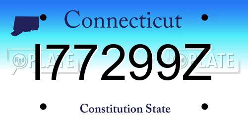 I77299Z Connecticut License Plate
