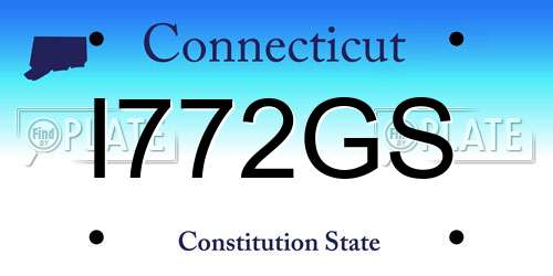 I772GS Connecticut License Plate