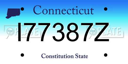 I77387Z Connecticut License Plate