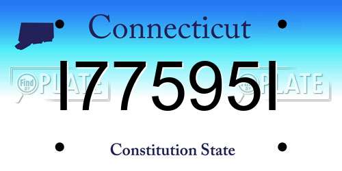 I77595I Connecticut License Plate