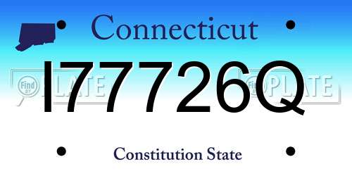 I77726Q Connecticut License Plate