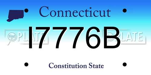 I7776B Connecticut License Plate