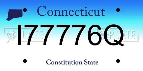 I77776Q Connecticut License Plate