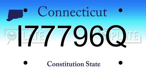 I77796Q Connecticut License Plate