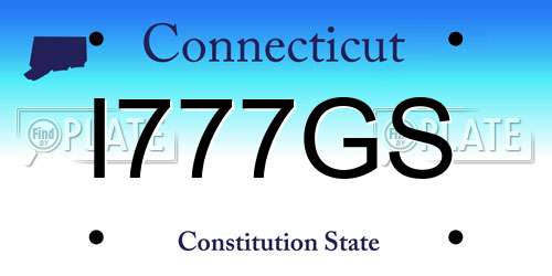 I777GS Connecticut License Plate