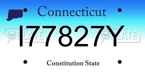 I77827Y Connecticut License Plate