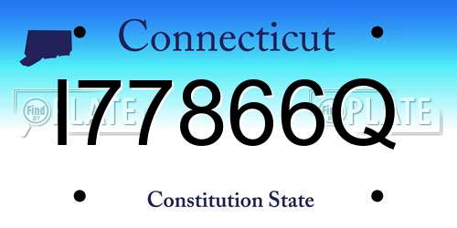 I77866Q Connecticut License Plate