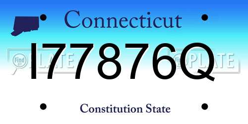 I77876Q Connecticut License Plate