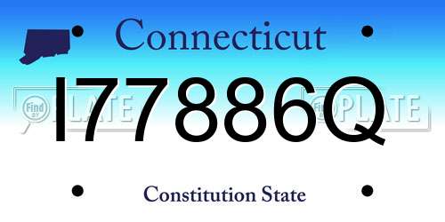 I77886Q Connecticut License Plate