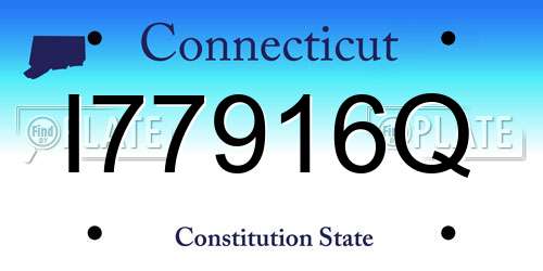 I77916Q Connecticut License Plate