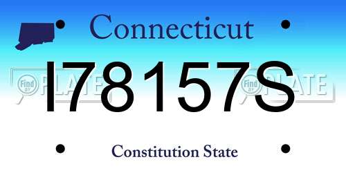 I78157S Connecticut License Plate