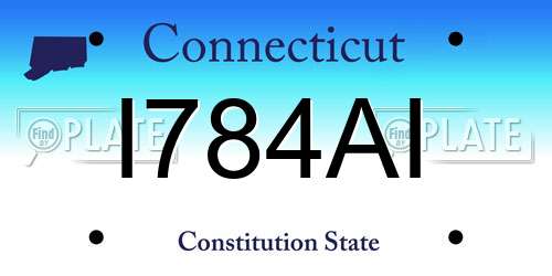 I784AI Connecticut License Plate