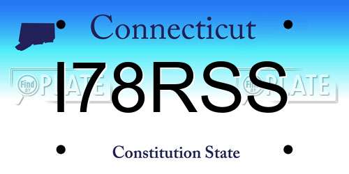 I78RSS Connecticut License Plate
