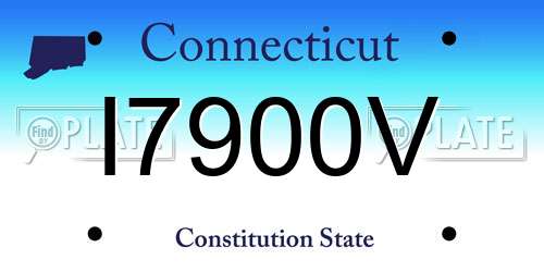 I7900V Connecticut License Plate
