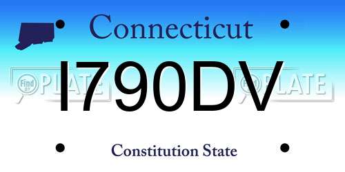 I790DV Connecticut License Plate