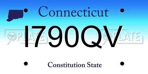 I790QV Connecticut License Plate