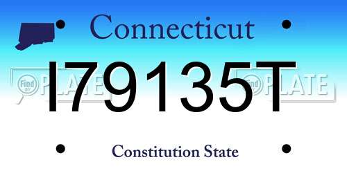 I79135T Connecticut License Plate