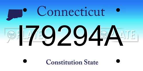I79294A Connecticut License Plate