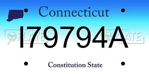 I79794A Connecticut License Plate