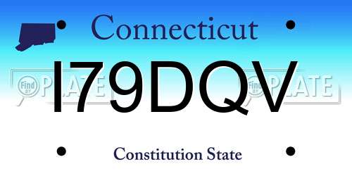I79DQV Connecticut License Plate